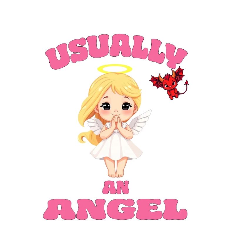 Engel Teufel Mädchen frech- Usually an Angel