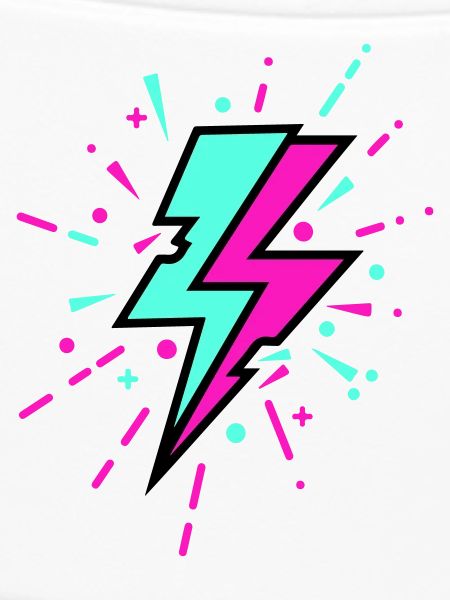 Retro Blitz bunten Stil