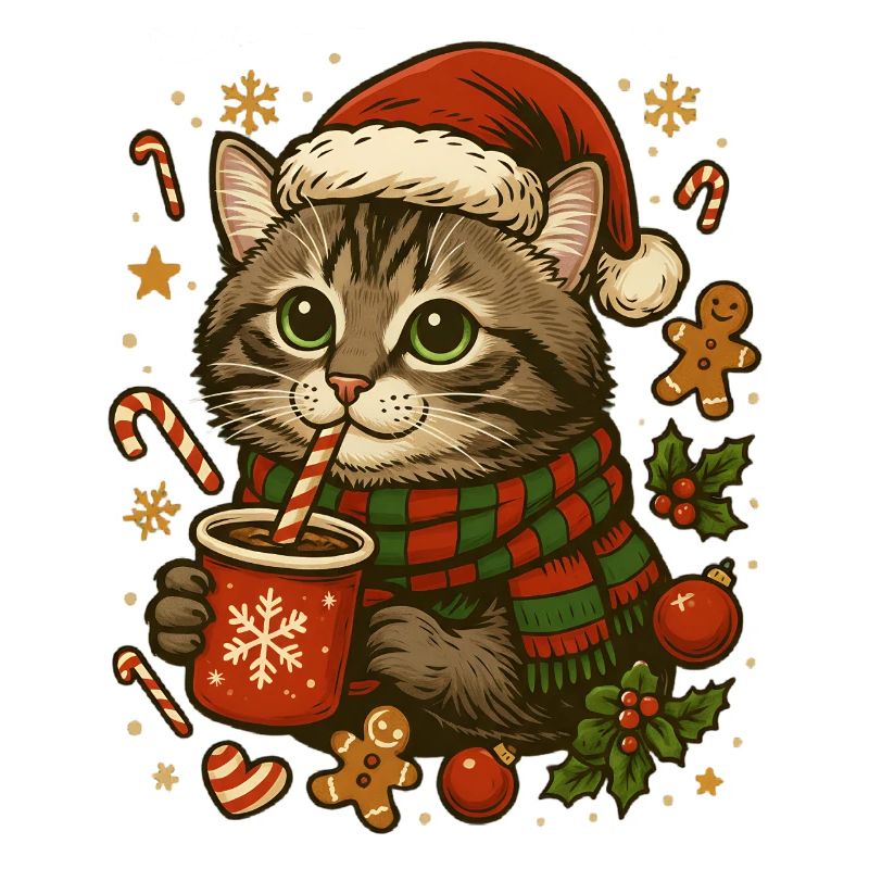 Chat à Noël