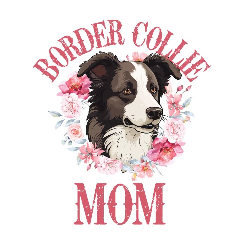 Border Collie Mama Blumen