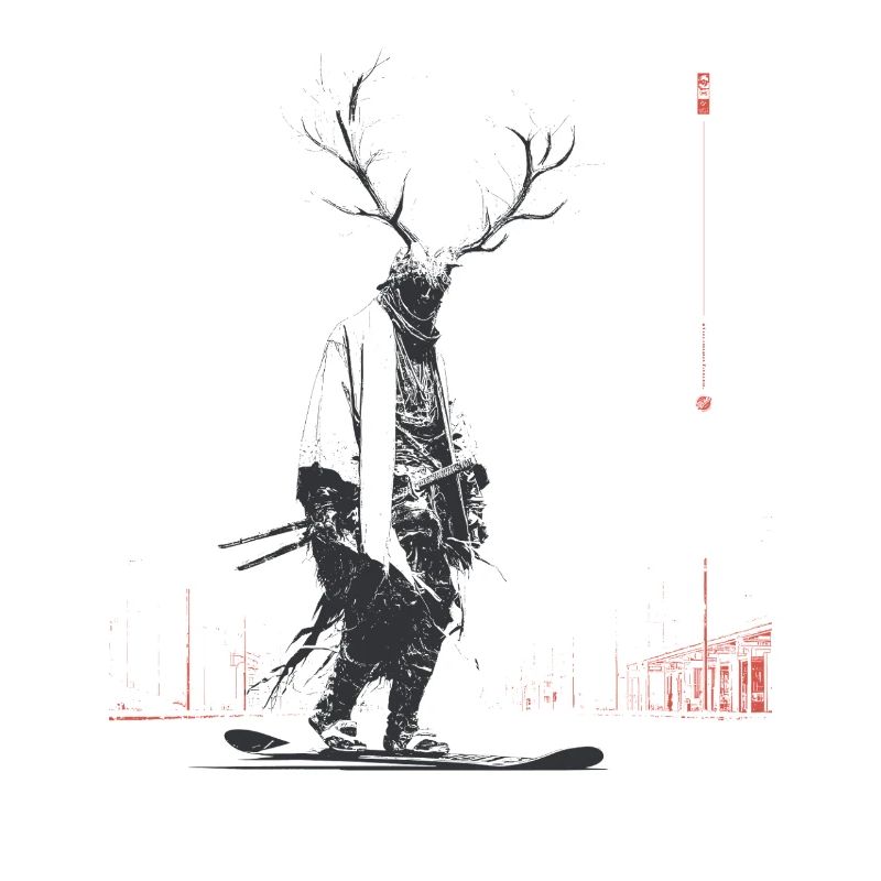 Waldgeist mit Geweihbaum