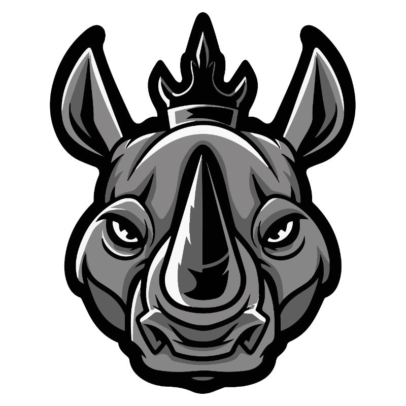 Nashorn Kopf Krone