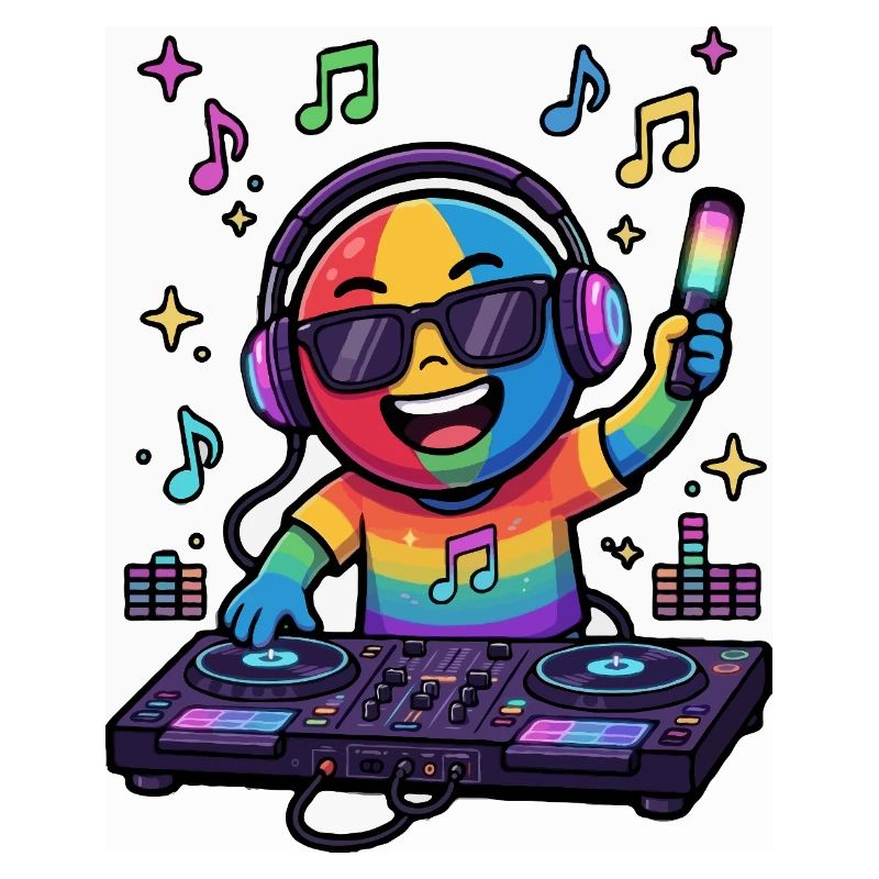 Rainbow DJ Emoticon