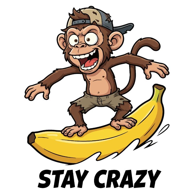 Bananen-Surf-Affe