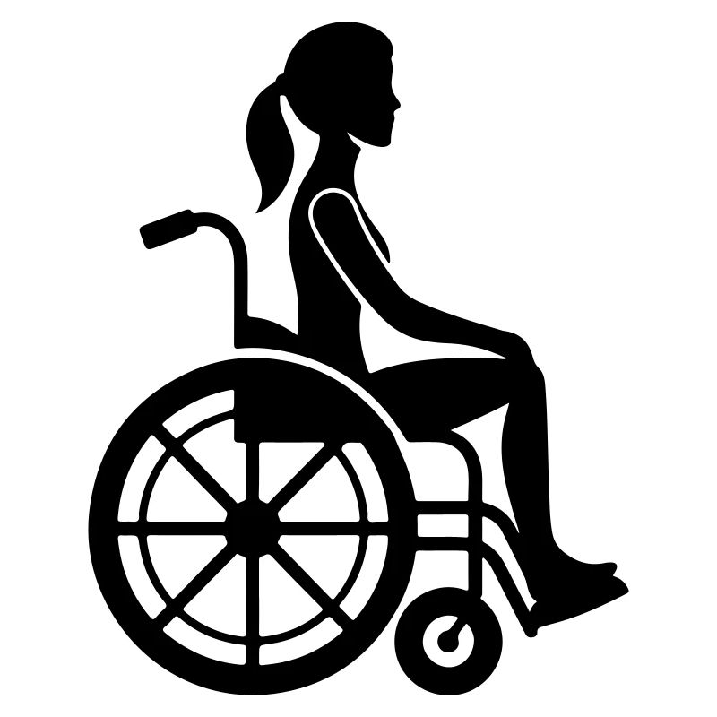 Frau im Rollstuhl