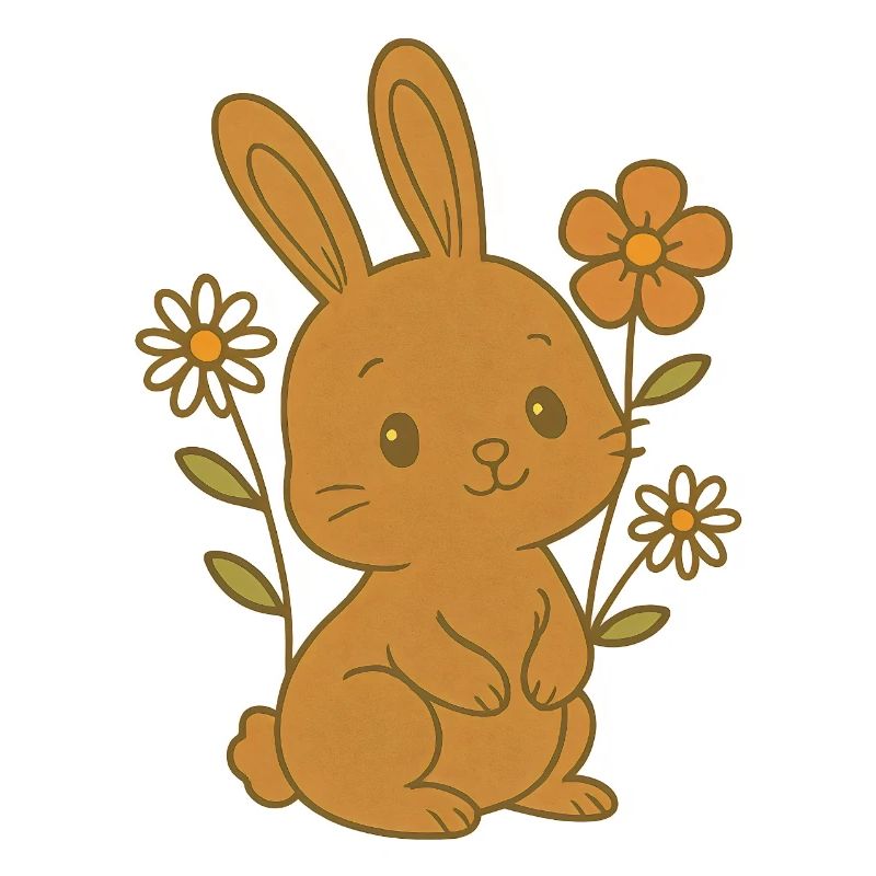 Bunny Bunny Printemps Fleurs Été Jardin de Pâques