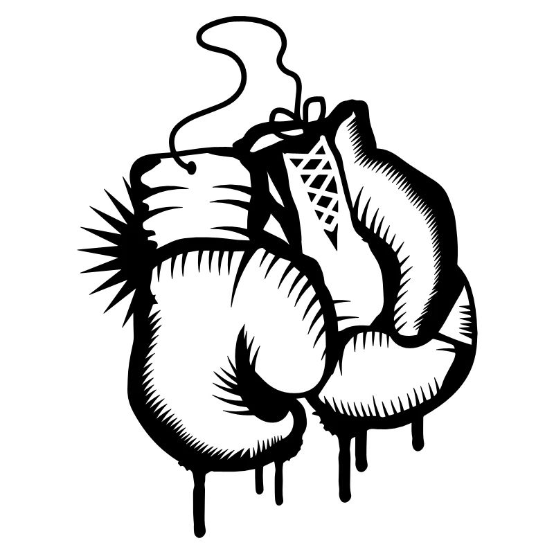 Deux gants de boxe dans le style de graffiti