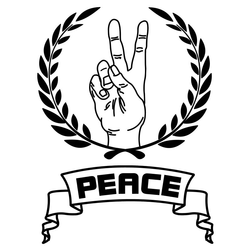 Hand gesture peace
