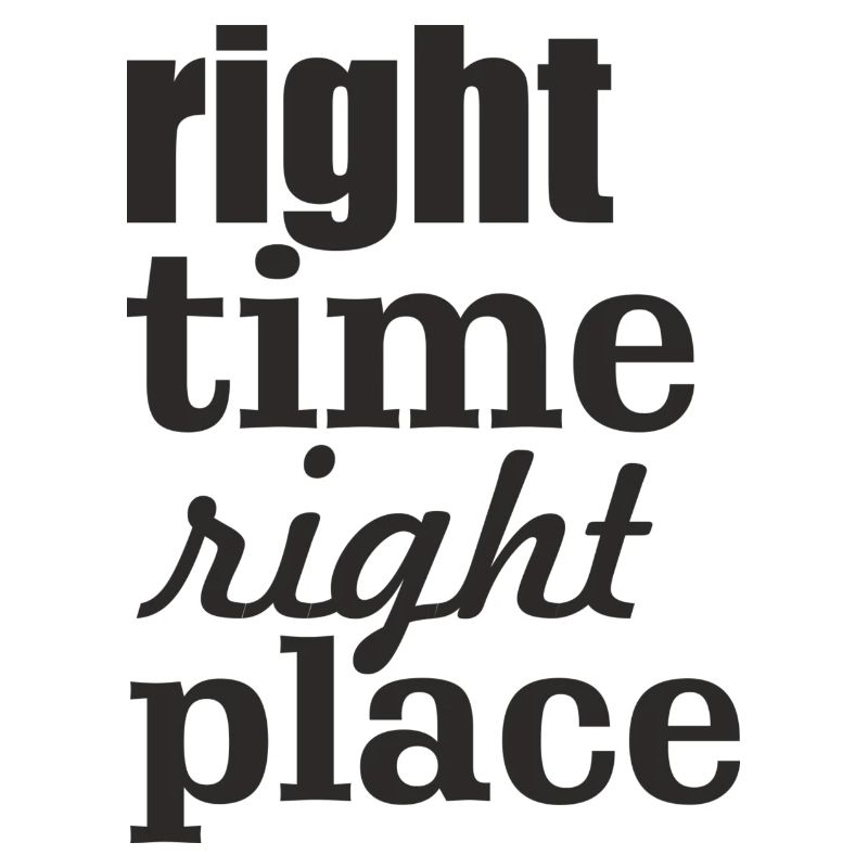 right time right place