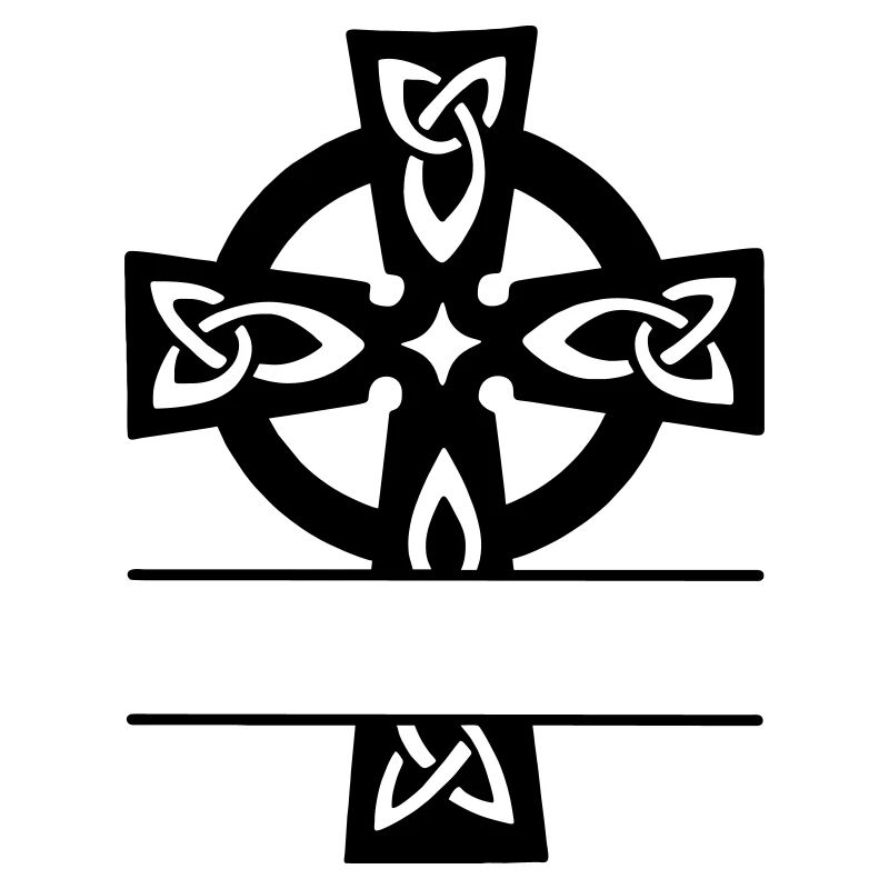 Celtic cross monogram logo