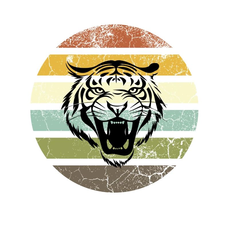 Retro Tiger Stripes Sunset