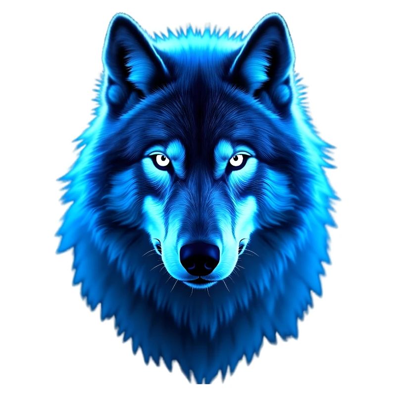 Blaues Wolfsleuchten