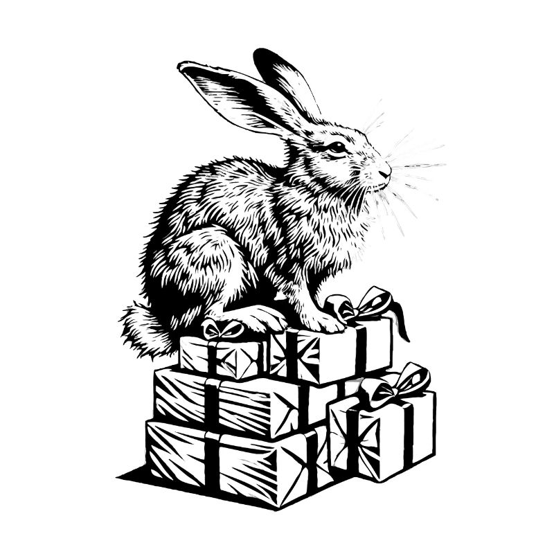 Christmas Bunny - Easter Bunny Celebrates Christmas