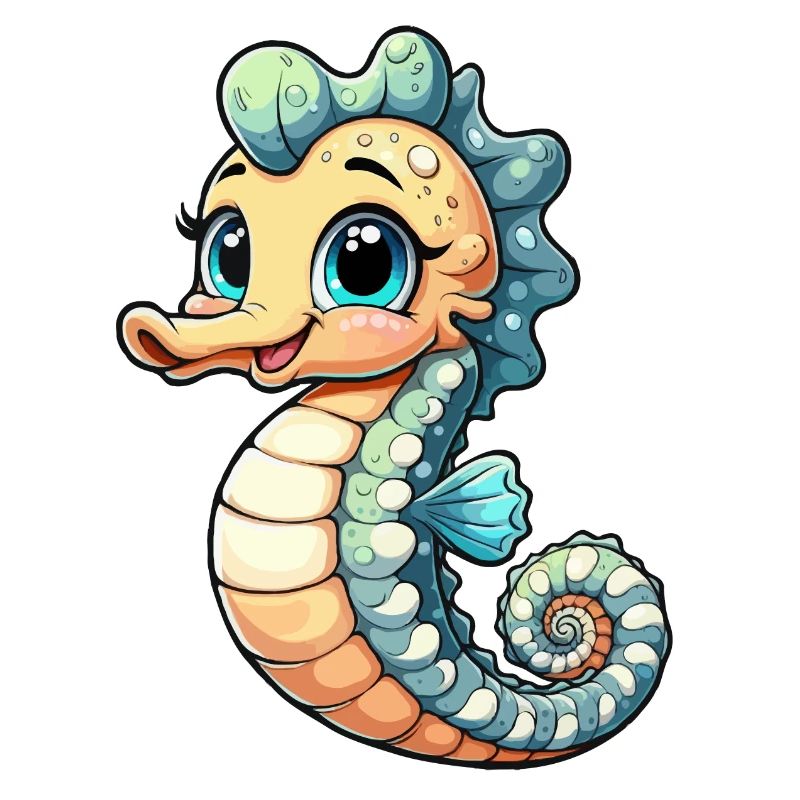 Mädchen Seepferdchen