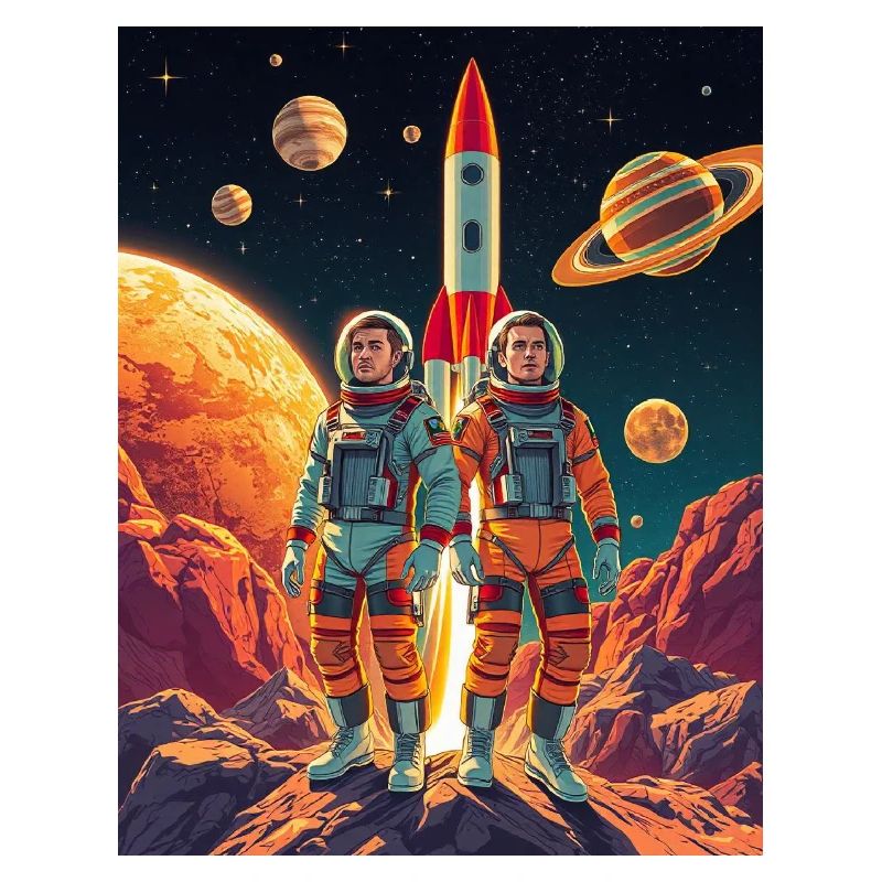 Astronauts on an alien planet