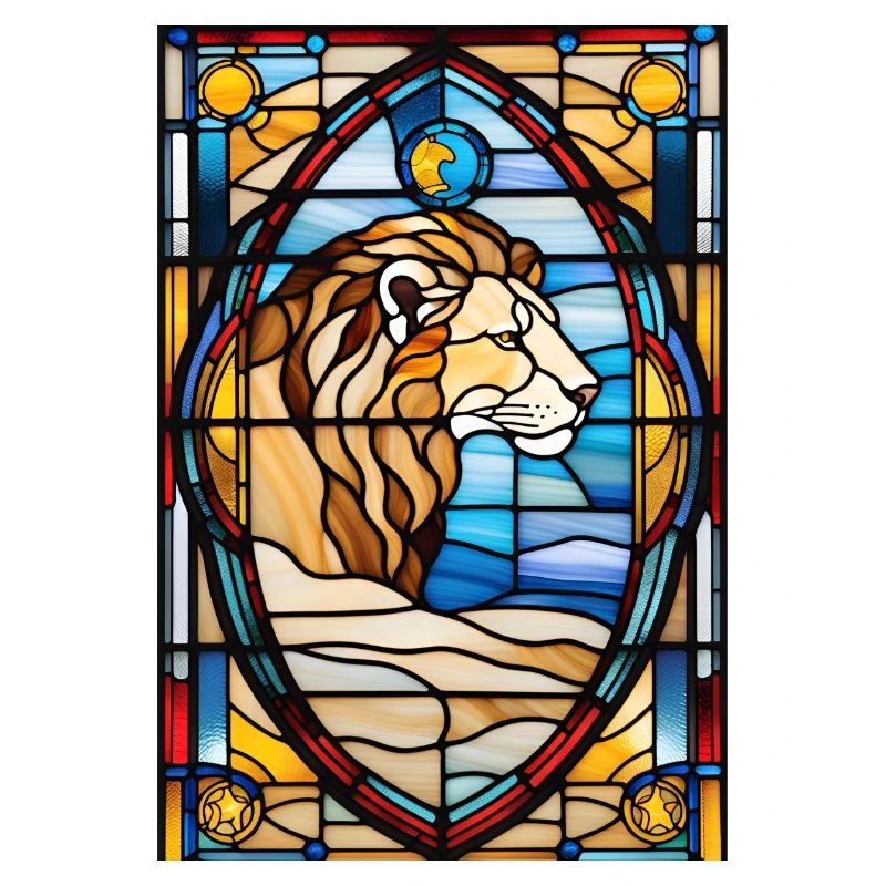 Löwe Leo Astrologie buntglas Geschenk