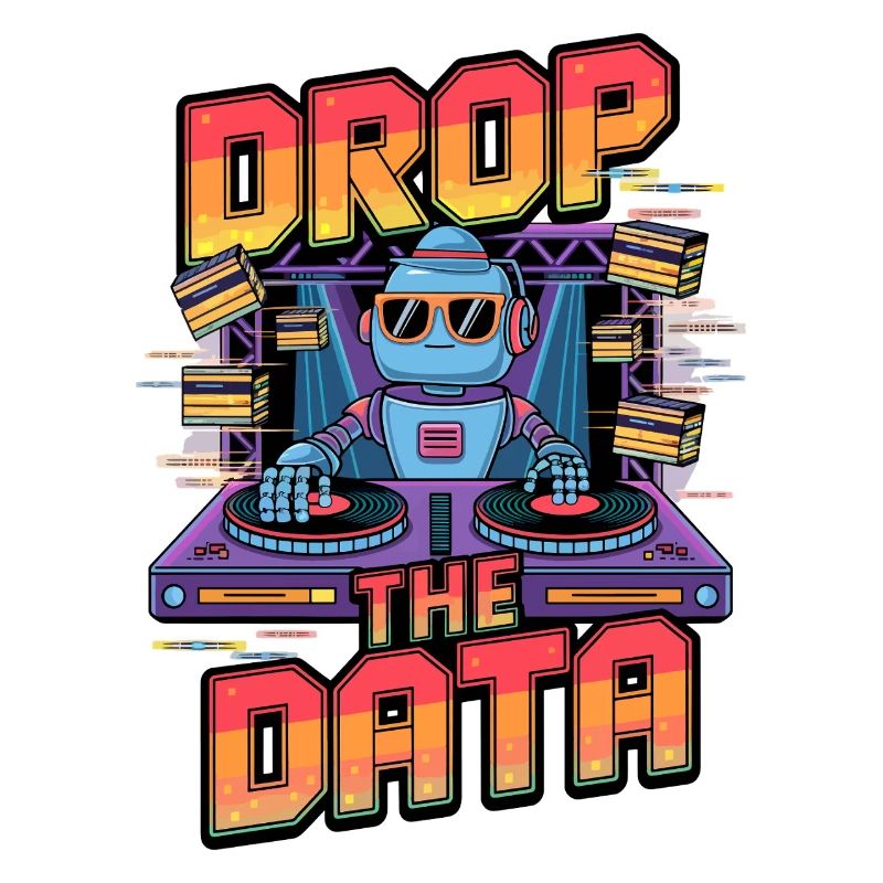 Drop the Data DJ Robot Techno Design