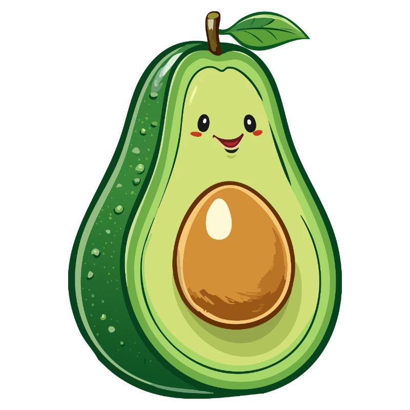 Avocat avec visage