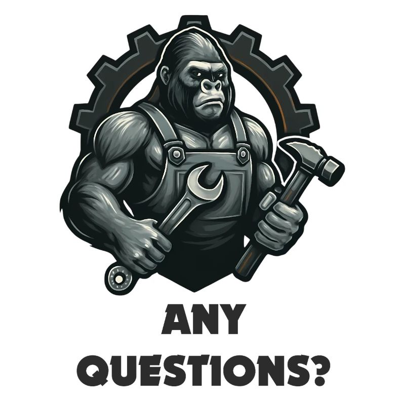 Starker Gorilla Schmiedemotiv