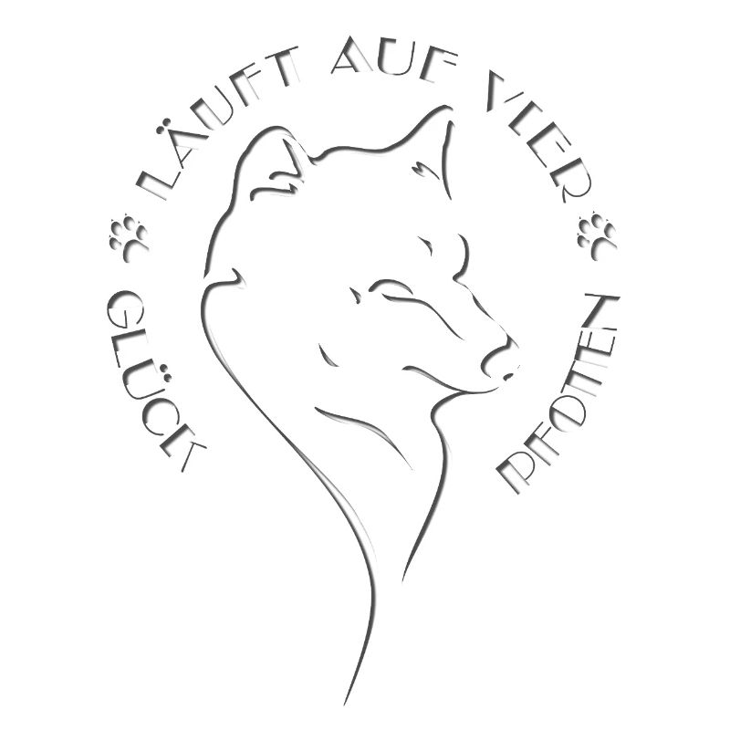 Elegant Hunde-Silhouette mit Botschaft