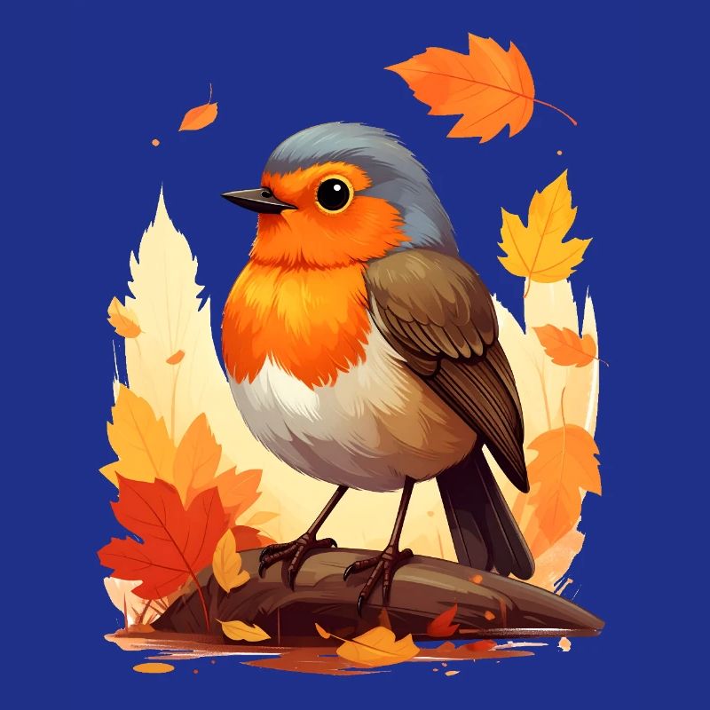 Rotkehlchen im Herbst