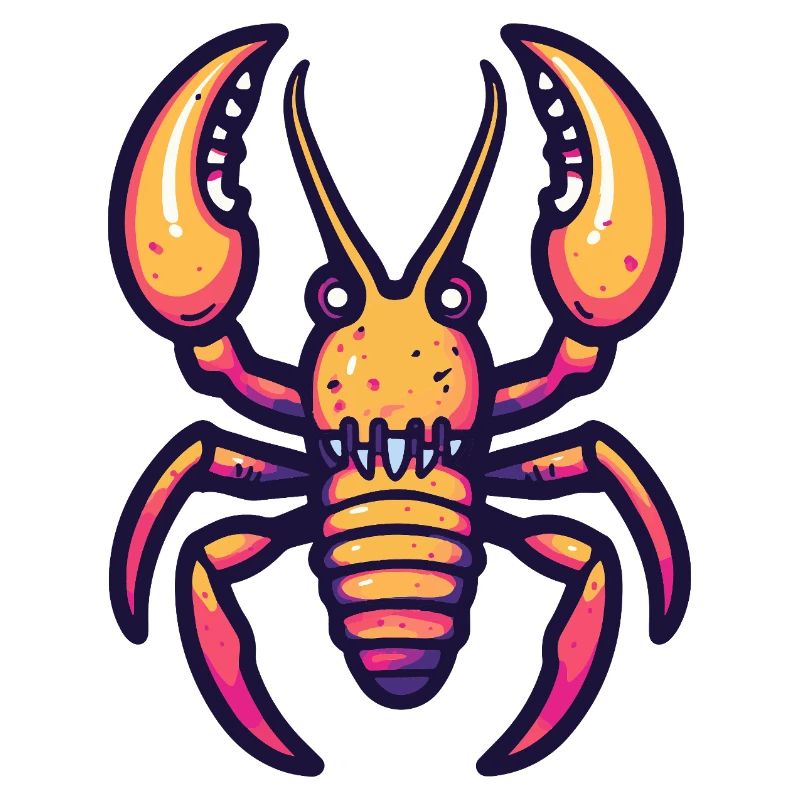 Lobster Crab Halloween Comic Funny