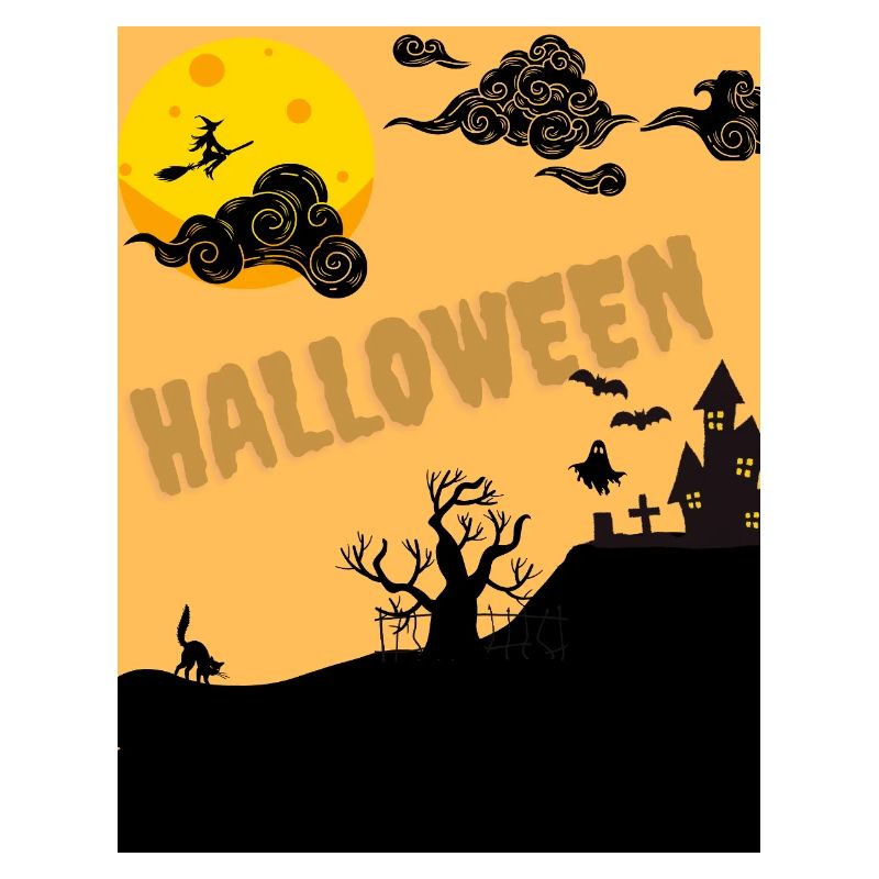 Halloween Silhouette by Moon