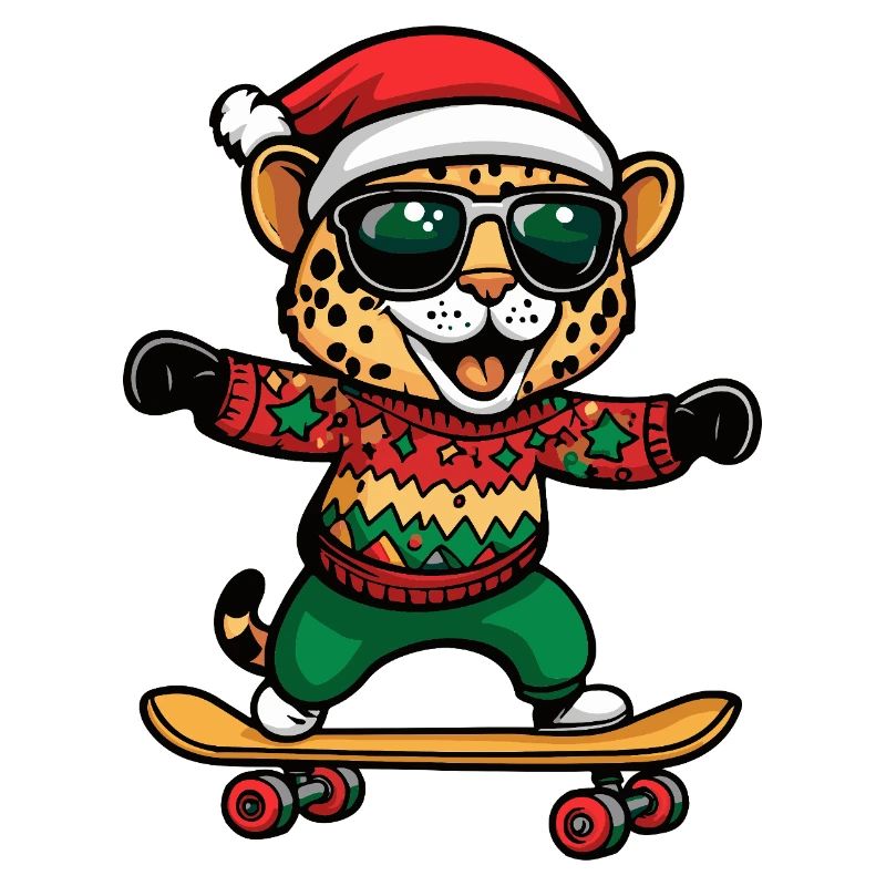 Leopard Christmas Funny