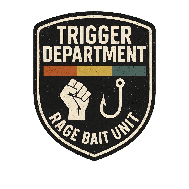 Trigger Department Rage Bait Patch, Funny 