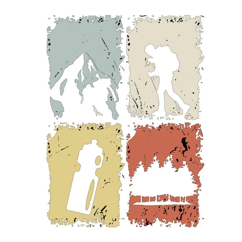 Vier Panel Silhouette Grunge