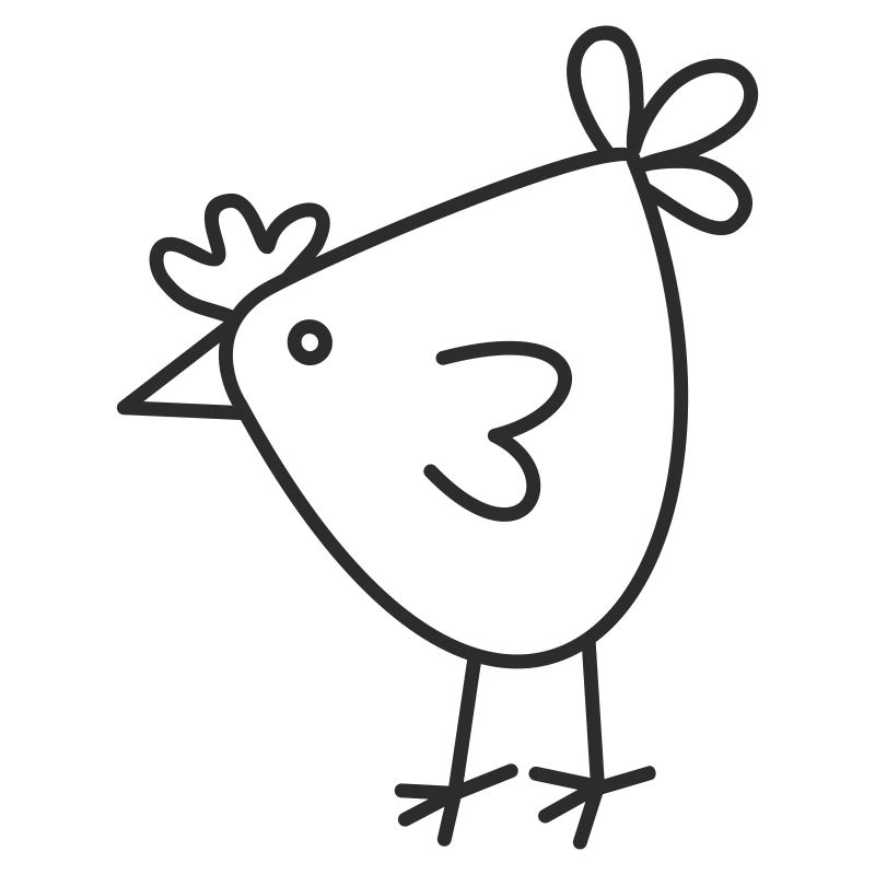 Dessin animé Joyeuse Poule