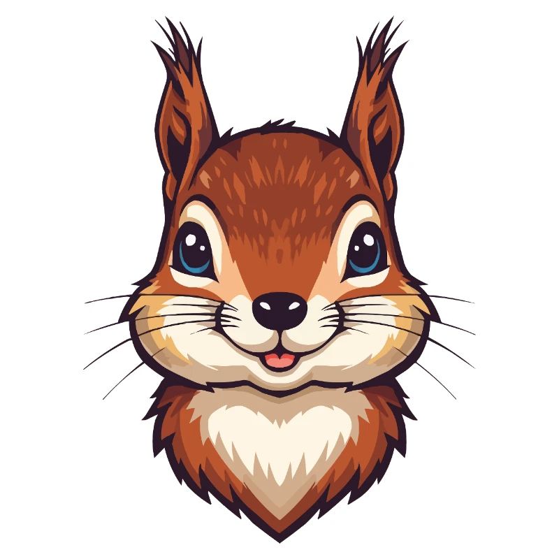 Süßer Eichhörnchen Kopf