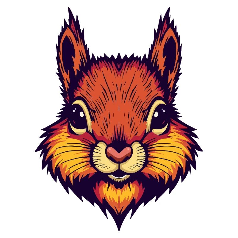 Leuchtend herbstliches Eichhörnchen 