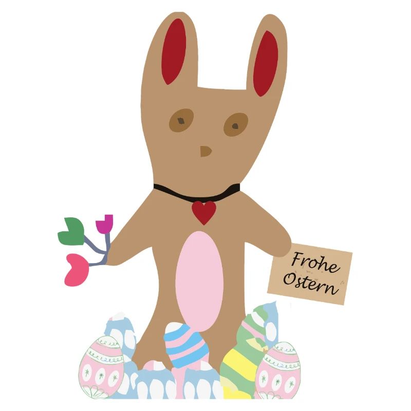 Rabbit wishes Happy Easter