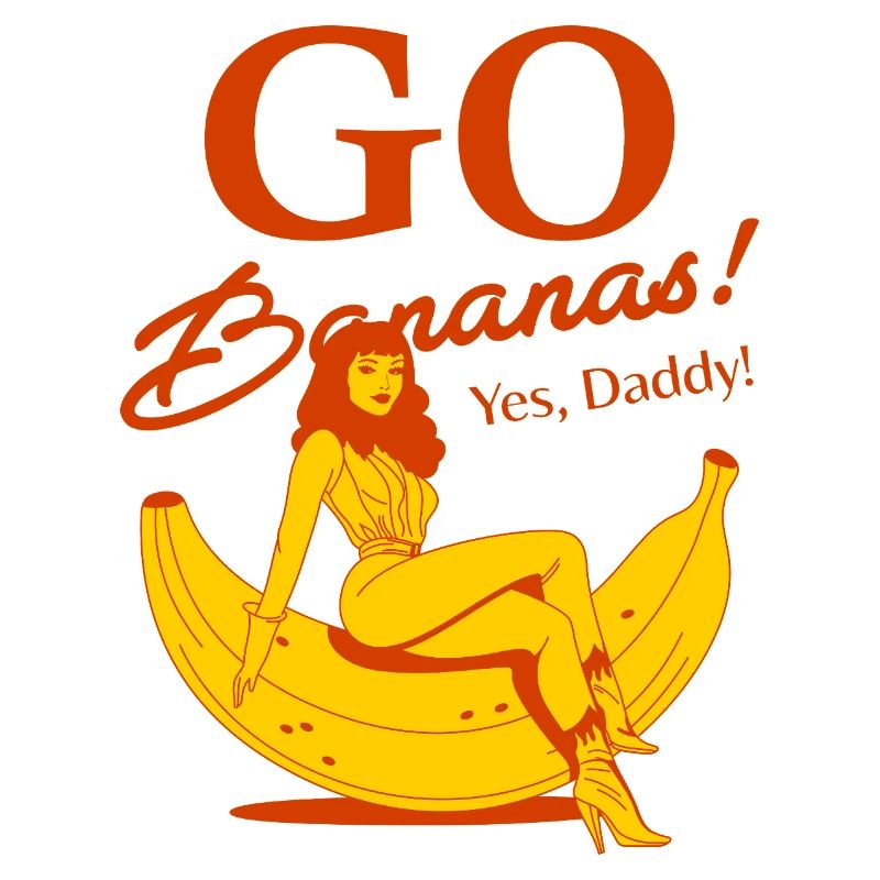 Mädchen auf einer banane