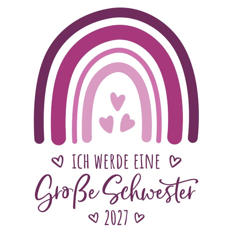 Ich werde eine Große Schwester 2027 Regenbogen