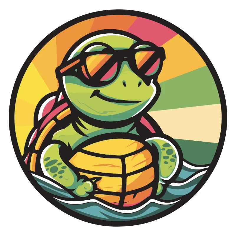 Schildkröte Comic Cool Sommer