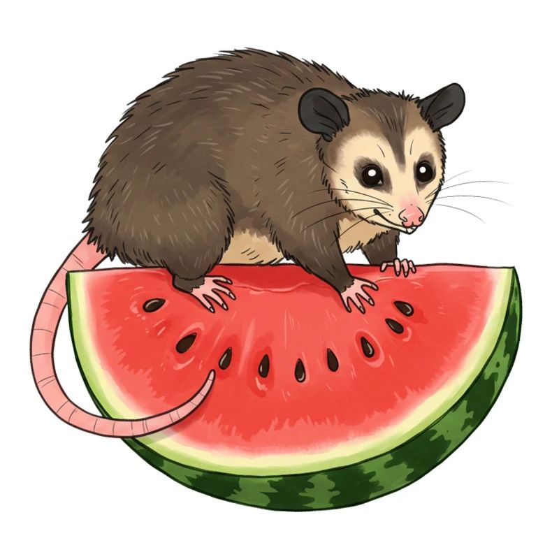 Opossum à la pastèque
