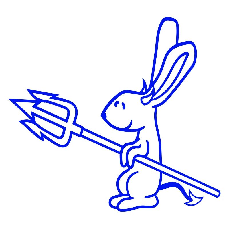 Bunny Devil Demon Evil Satan Hell Trident Costume