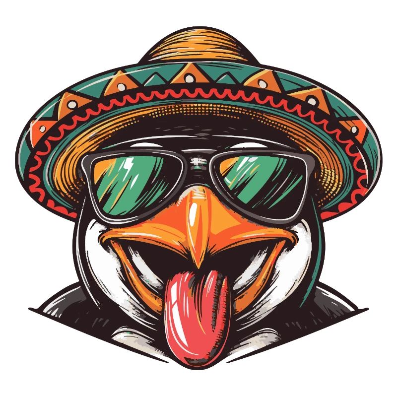 Penguin Comic Funny Sombrero