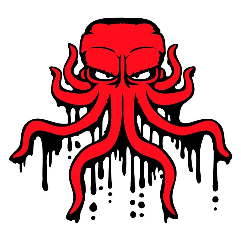 Octopus Graffiti Drop Spray Paint Squid