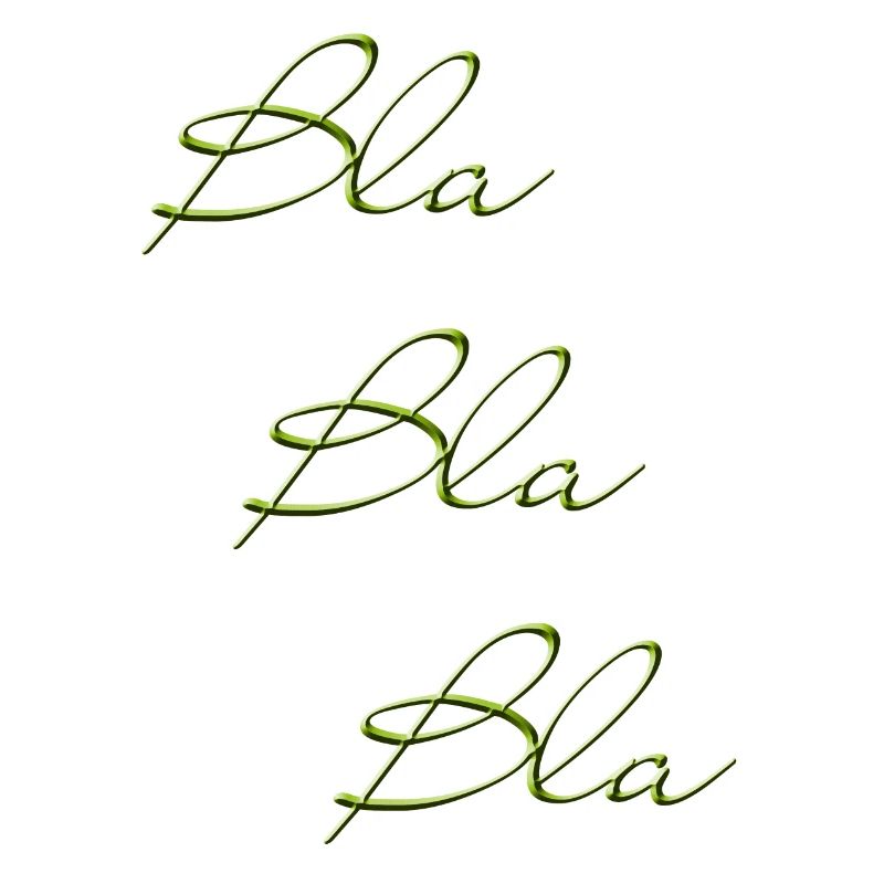 Bla Bla Dreifach Grüner Script