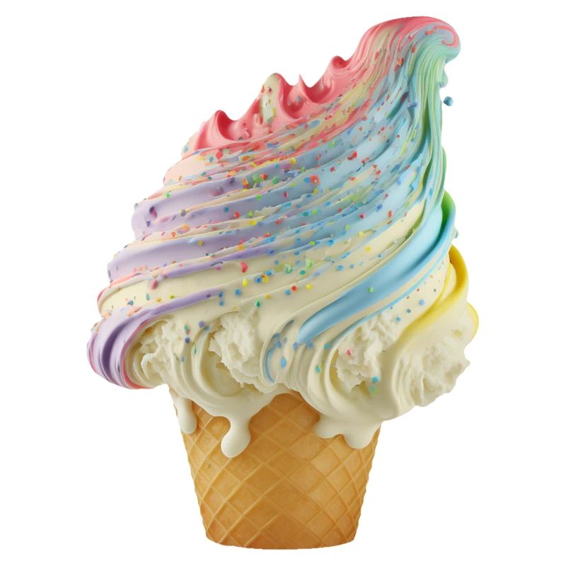 Regenbogen-Eiscreme Wellen