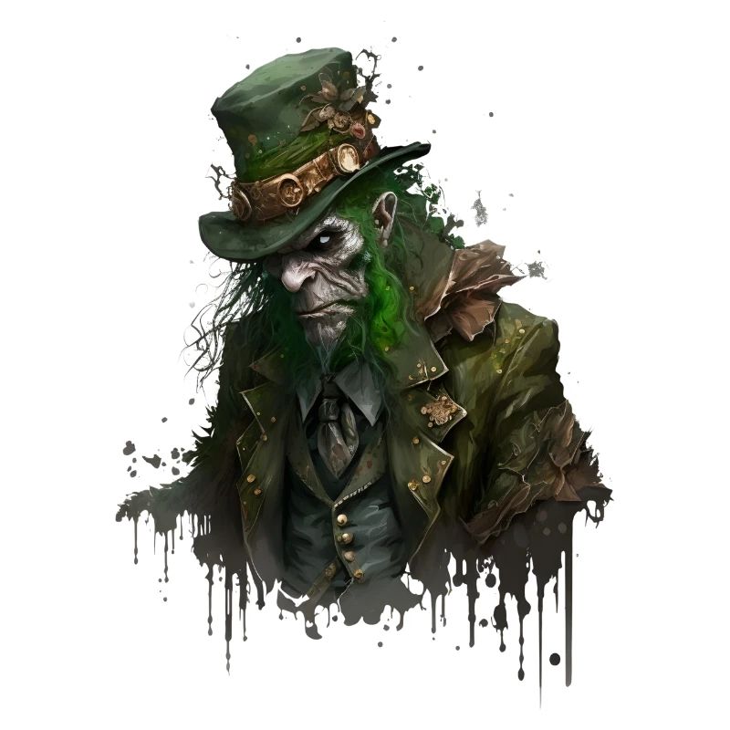 Zombie Leprechaun with top hat
