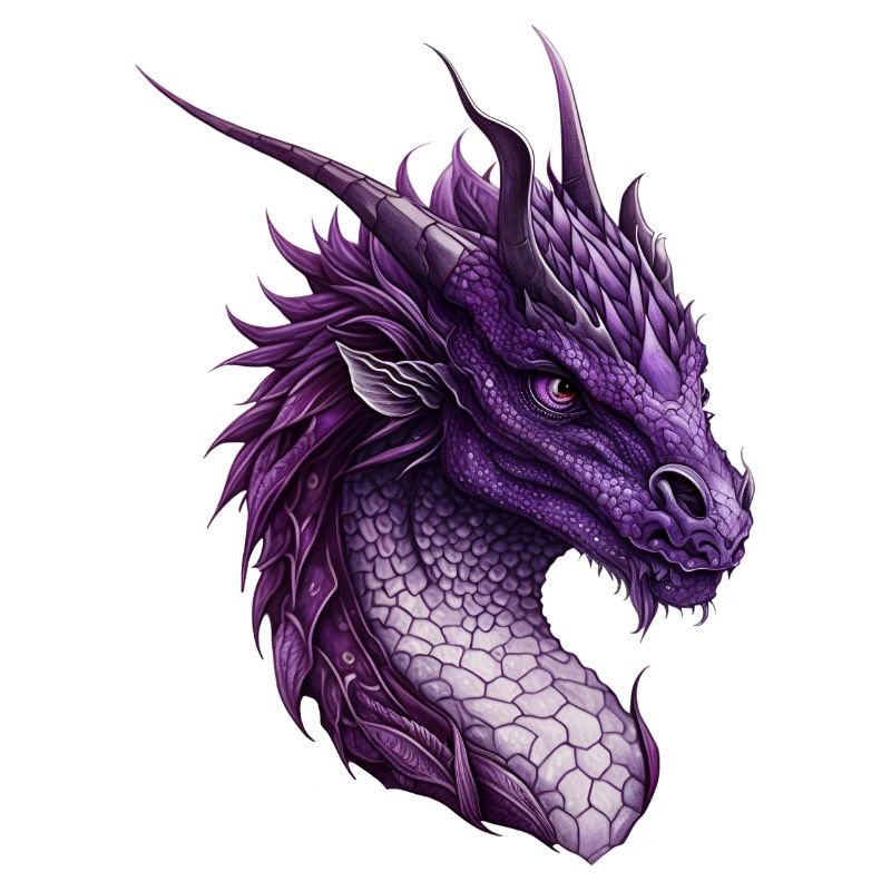 Mächtiger Lila Fantasy Drache