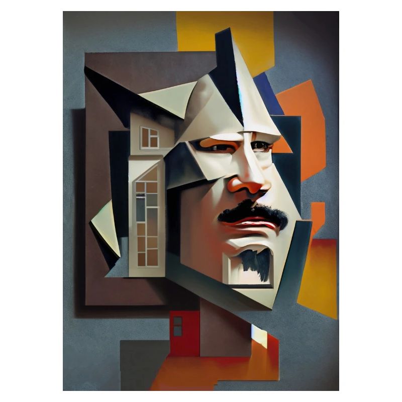 Cubic Portrait: Fragmented Face