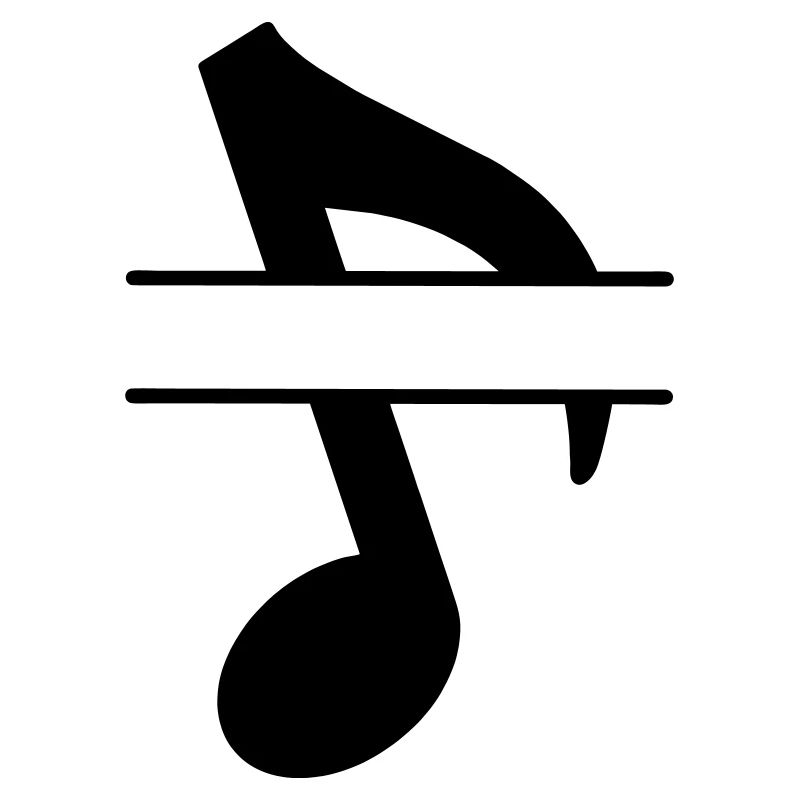 Bannière de texte note de musique