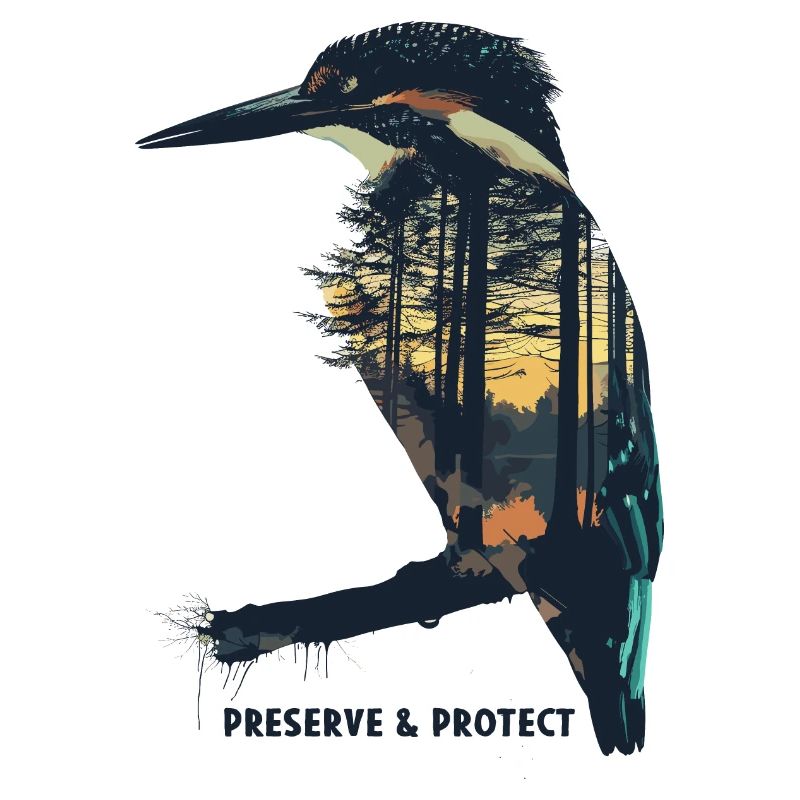 Preserve & Protect Eisvogel Vogel