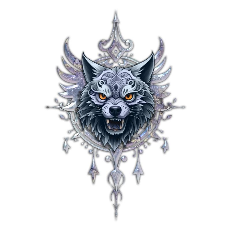 Mystical wolf's head.