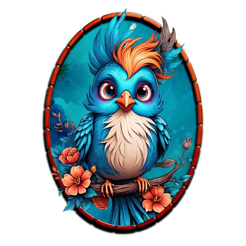 Leuchtend blauer Vogel